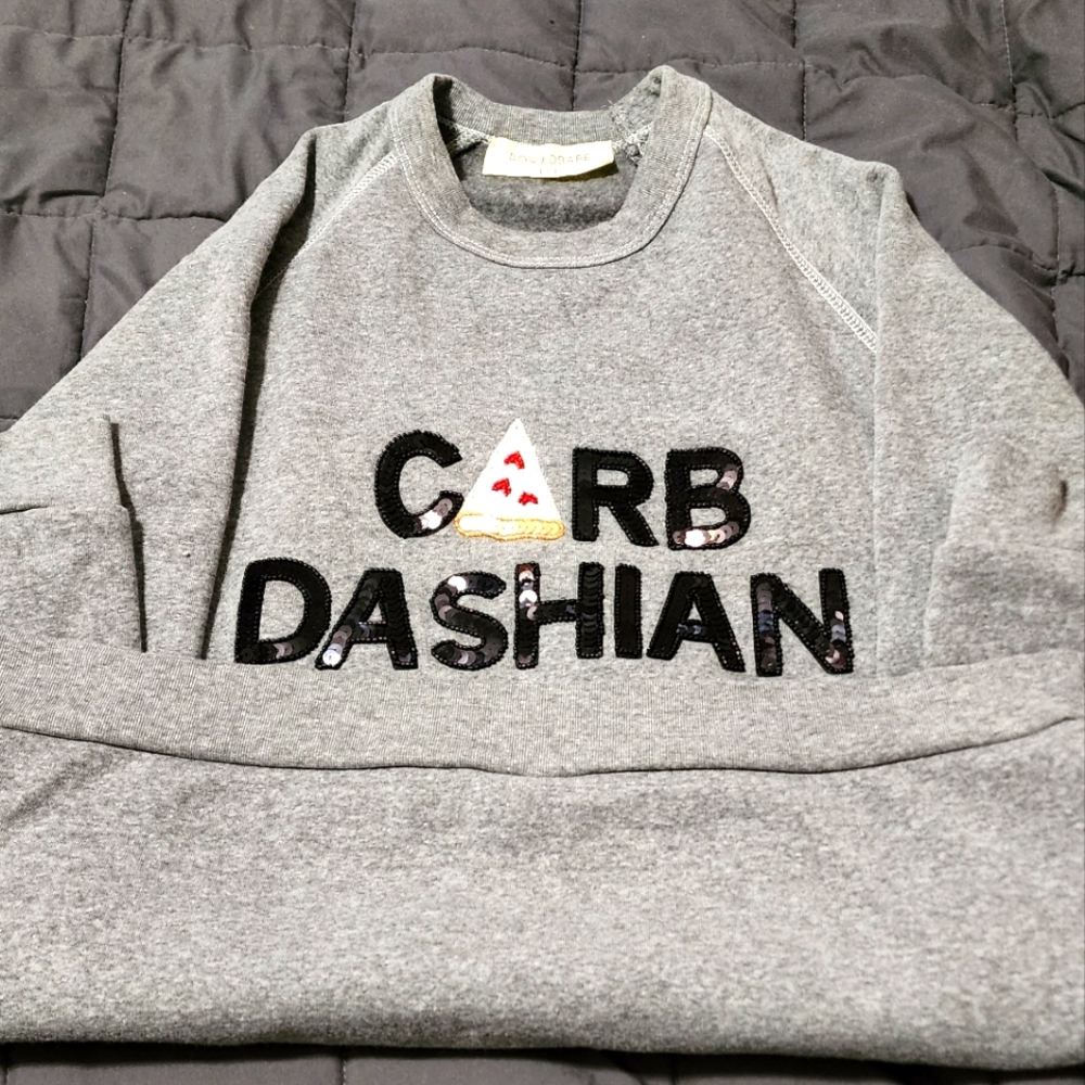 Bow & Drape Gray Sweatshirt Lg